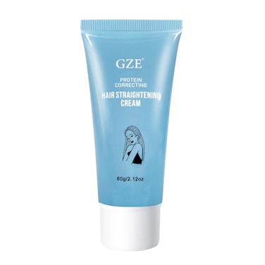 GZE Hair Straightening Cream Smoothing Silk Protein Hair Relaxer, Protein Correcting Hair Straightener &amp; Detangler Product