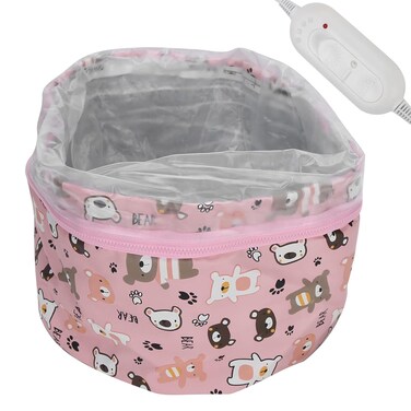 Electric Hair Heating Adjustable Oil Treatment Steamer Hat Detachable Hair Care Tool Third Gear Temperature Control Heating Hair Mask Hair Care (US Plug 110V)