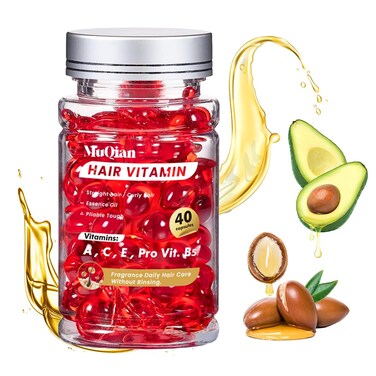 Hair Treatment Serum Capsules - Hair Treatment Serum - Vitamins A C E Pro B5 - No Rinse Conditioner for Women &amp; Men