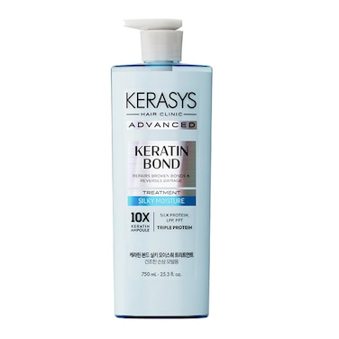 Kerasys Advanced Keratin Bond Silky Moisture 20.2 fl oz / 600 ml (1-Pack, Treatment), Blue