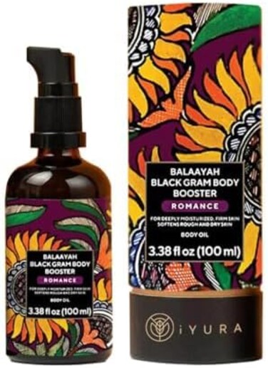 iYURA Balaayah Balaayah Black Gram Body Booster Oil - Romance Blend   Ayurvedic Massage &amp; Moisturizing Body Oil   New Rare, Floral Aroma   Luxurious, Fast-Absorbing &amp; Non-Sticky   3.38 fl oz