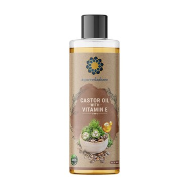 100% Pure Cold-Pressed Castor Oil with Vitamin E 200 ML, 6.76 fl oz - Conditioning &amp; Healing, For Dry Skin, Hair Care, Coldpressed Castor Oil with Vitamin E