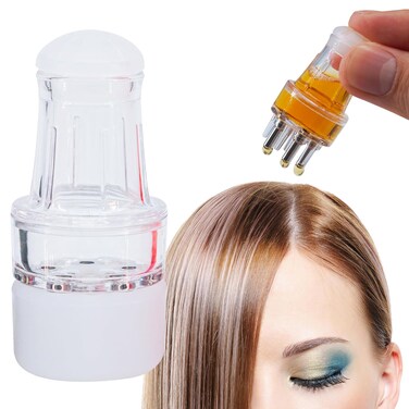 Hair Oil Applicator Bottle with Scalp Massager, Root Comb Applicator for Hair Growth and Oiling (Transparent White)