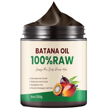 Batana Hair for Growth Oil 8OZ Pure Cold Pressed Formula Regrowth Hair Oil 100% Raw Batana Oil Hair Treatment Oils Hair Mask Conditioner for Frizzy Enhances Hair Thickness Prevents Loss Men Women