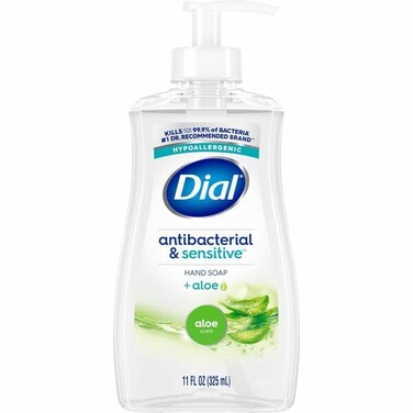 Dial Antibacterial Liquid Hand Soap, Aloe Scent, 11 fl oz Pack of 12