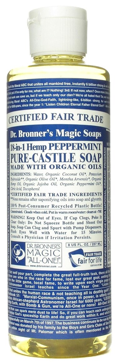 Dr. Bronners Peppermint 8oz. Castile Soap (3 Pack)