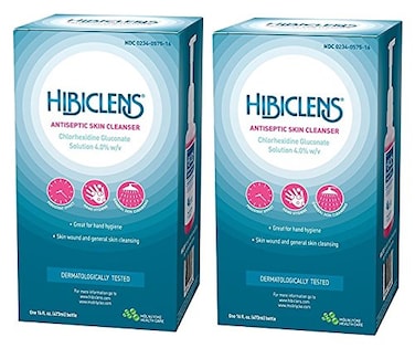 Hibiclens Antimicrobial Skin Liquid Soap with Foaming Pump, 16 Fluid Ounce (Pack of 2)