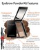 Eyebrow Powder Makeup Kit-3 Colors Eye Brow Powder Palette Long-Lasting Waterproof, Grey Brown Series Brow Filler, Fill &amp; Sculpt Full Eyebrows for Women, With Mirror, Brow Brush &amp; Razor-Set 03