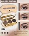 Eyebrow Powder Makeup Kit-3 Colors Eye Brow Tinting Powder Palette for Women Eyebrows Long-Lasting Waterproof, Dark Light Black Brown Brow Filler, Enhance &amp; Define Brows, With Mirror, Brow Tool-Set 03