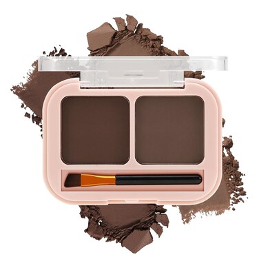 Waterproof Eyebrow Powder,2 Shades Eye Brow Palette with Brush,Long Wear Eyebrow Makeup,Eyebrow Filler