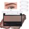 Kaely 2 Color Eye Brow Powder Makeup Kit,Eyebrow Contour Palette for Beginners,Brow Stamp Stencils Kit,Eyebrows Waterproof Gel with Brush,maquillaje para cejas,05 Red Coffee+Brown Coffee
