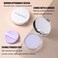 Lavender Matte Setting Powder, Oil Control Pressed Powder with Mini Puff, Lightweight Jelly Lavender Face Powder for Shine-Free Finish