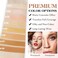 Full Coverage Concealer Kit with Brush - Hydrating Waterproof Concealer for Dark Circles, Acne, Blemishes, Pores and Spots (#01)