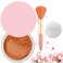 AlluraBeauty Blurring Powder,Blurring Setting Powder,Beauty Blurring Powder, Pink Setting Powder Makeup Waterproof,Pink Powder Loose Setting for All Skin Tones (Orange, A)
