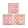 Matte Blush Powder Palette, Blending Mood Cheek, 4 Blendable Shades Korean Fairy Pink Blusher in Lightweight Smooth Powder, Vegan Makeup (Taro 2#, 1.84 ounces)