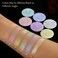 White Silver Highlighter Makeup, Intensely Pigmented Diamond Pearl Shimmer Face Highlighters Palette, Smooth Highlighter Powder for Face Body Illuminator, Long Lasting iluminadores de maquillaje, #06