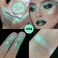Highlighter Makeup,Green White Pink Shimmer Multichrome Face Highlighter Powder for Eyes Cheek Body,Waterproof Glint iluminadores de maquillaje Korean Highlight Makeup, Shine Natural Glow Enhancer, 04