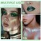 Highlighter Makeup,Green White Pink Shimmer Multichrome Face Highlighter Powder for Eyes Cheek Body,Waterproof Glint iluminadores de maquillaje Korean Highlight Makeup, Shine Natural Glow Enhancer, 04