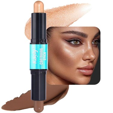 evpct 2in1 Face Shaping &amp; Contouring Stick Cream Contour Concealer Bronzer Stick Makeup Kit for Beginner Face Highlighter Makeup Stick contorno maquillaje de maquillaje profesional,NEW Deep