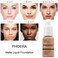 PHOERA Foundation,Flawless Soft Matte Liquid Foundation 24HR Oil Control Concealer Foundation Makeup (1 Pcs-104- Buff Beige)