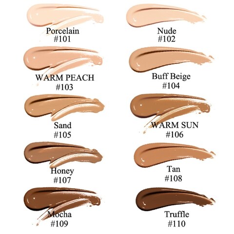PHOERA Foundation,Flawless Soft Matte Liquid Foundation 24HR Oil Control Concealer Foundation Makeup (1 Pcs-104- Buff Beige)