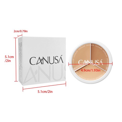 Concealer   Full Coverage   Tri-Color Concealer   Vibrant Color   Waterproof   Long Lasting   Concealer Foundation Flawless Makeup