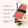 Boobeen Powder Blush Palette Matte Blush for Cheek Makeup, Lightweight Highly Pigmented Blush Compact for Face, Buildable Natural Flushed Look