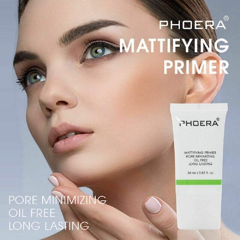 AQUAPURITY PHOERA FACE PRIMER Flawless Matte Finish Face Makeup Primer Oil Control Full Coverage Make Up Base beauty blender Long Lasting Moisturizing Pores Minimiser &amp; Wrinkle Filler (24ml)