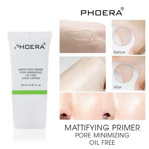 AQUAPURITY PHOERA FACE PRIMER Flawless Matte Finish Face Makeup Primer Oil Control Full Coverage Make Up Base beauty blender Long Lasting Moisturizing Pores Minimiser &amp; Wrinkle Filler (24ml)