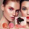 2pcs Embossed Smooth Powder Blush Palette For Cheeks,Embossed Girl Blush for Cheeks,Matte Face Powder Blush Palette,Natural Makeup (Pink+Orange)
