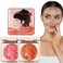 2pcs Embossed Smooth Powder Blush Palette For Cheeks,Embossed Girl Blush for Cheeks,Matte Face Powder Blush Palette,Natural Makeup (Pink+Orange)