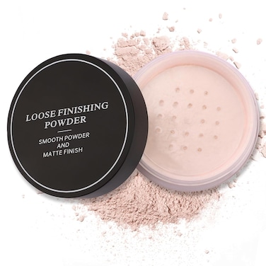 Erinde Blurring Setting Powder, Loose Face Powder with Finishing Powder Puff, Matte Finish, Lightweight, Long-Lasting, Soft Focus Natural Face Makeup for Uneven Skin Tone, Nude