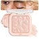 evpct Nude Pink Face Highlighter Makeup Shimmer Glitter Diamond Sparkly Highlighters Makeup Palette Powder for Face Body Cheek Skin iluminadores iluminador de jos maquillaje luminizers E04