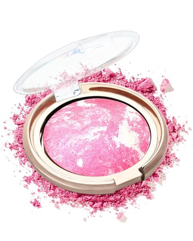 Baked Powder Blush, Glow Marbleized Blush Powder Palette,Lightweight Shimmery Cruelty-Free face Blush for Cheeks,Eyeshadow &amp; Highlight,Makeup Gift for Women rubores de maquillaje(0.49Ounce)-02