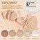 5 Colors Long-Lasting Lightweight Multi-layer Matte Loose Setting Powder Pressed Face Makeup Concealing Shading Powder Foundation for All Skin Tones, Minimizes Fine Lines &amp; Imperfections