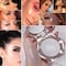 Shimmering Face Highlighter Makeup Palette Glitter Face Highlight Contouring Palette Smooth Glitter Powder Nose Eye Contour Palettes Glow Illuminator for Face &amp; Body Women Cosmetics (Pearl White)