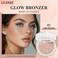 UCANBE Glow Bronzer, Long-Lasting Baked Shimmer Bronzing Powder - 02 Light Bronzer, Lightweight &amp; Buildable Neutrual Satin Finish, Luminous Contour for Face, Cheeks, and Body