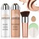 Airbrush Foundation Makeup Spray with Primer,Silk Airbrush Flawless Setting Spray,Buildable Coverage with Anti-aging Ingredients for Smooth Radiant Skin (01 Natural)
