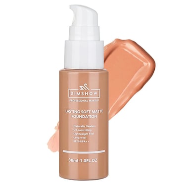 Flawless Matte Liquid Foundation Makeup, Vegan &amp; Cruelty-Free, Liquid Oil-Free Foundation Face Makeup for Combination &amp; Oily Skin, Longwear Medium-Full Coverage (08, 30ml)