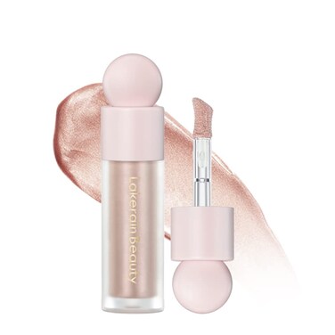 Liquid Highlighter - Luminous Finish Light Liquid Luminizer Makeup Enhanced with Pearl Particles &amp; Botanical Blend, Weightless Dewy Glow for Radiant Skin, Vegan, Cruelty-Free (#03 Rose gold)