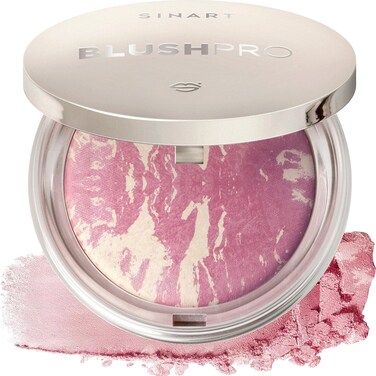 Baked PRO Blush. Brighten Lighting Highly Glow Marbleized Blush. Lightweight Shimmery Satin Face Makeup. Cruelty-Free Powder Blush. Shape, Contour &amp; Highlight Face - B1