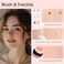 Natural Freckle Blush Makeup Kit- Liquid Fake Freckle Air Cushion, 2 Colors Freckle Pen, Powder Cushion Blush, Waterproof Long Lasting Freckles Marker for Cheek