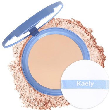 Kaely Oil Control Face Pressed Powder,Perfection Matte Compact Powder,Long Lasting Waterproof Finishing Powder Makeup,polvo compacto de maquillaje,Lightweight,Vegan,130 True Beige