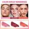 Multi-Use Makeup Blush Stick, Cream Blush Stick, Tinted Solid Moisturizer Stick for Cheek &amp; Eyes &amp; Lips, Waterproof Natural Nude Makeup, Suitable for All Skin (1#Shy Pink)