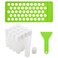Lip Balm Tubes with Filling Tray and Spatula, 100PCS 5ml Lip Balm Containers with White Caps, DIY Lip Care Balms Making Tray and Spatula for Women Girl Cosmetics Makeup (White)