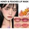 2 PCS Moisturizing Honey Pot Lip Oil Lip Gloss, Natural Honey Sleeping Lip Mask, Lip Balm, Hydrating &amp; Prevention Dry &amp; Cracked Lip Scrubs Exfoliator, Winter Lip Care Products(Peach+Honey)