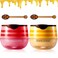 2PCS Strawberry &amp; Honey Lip Balm, Vitamin E Moisturizing Propolis Sleeping Lip Mask, Effective Reduces Lip Lines Prevention Dry and Cracked Lip Scrubs Exfoliator Smoothing Dry Lip Care