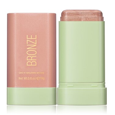 Multi-Use Makeup Blush Stick, Cream Blush Stick, Tinted Solid Moisturizer Stick for Cheek &amp; Eyes &amp; Lips, Waterproof Natural Nude Makeup, Suitable for All Skin (2#Soft Glow)