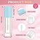 2.5ml 12 PCS Empty Lip Gloss Tubes with Wand Lip Gloss Containers Cute 0.08oz Clear Refillable Lipgloss Making Supplies Kit for DIY Makeup+ 2pcs Syringes