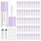 50pcs 2.5ml Empty Lip Gloss Containers Lip Gloss Tubes with Wand Cute 0.08oz Clear Refillable Lipgloss Making Supplies Kit for DIY Makeup + 2pcs Syringes (Purple)